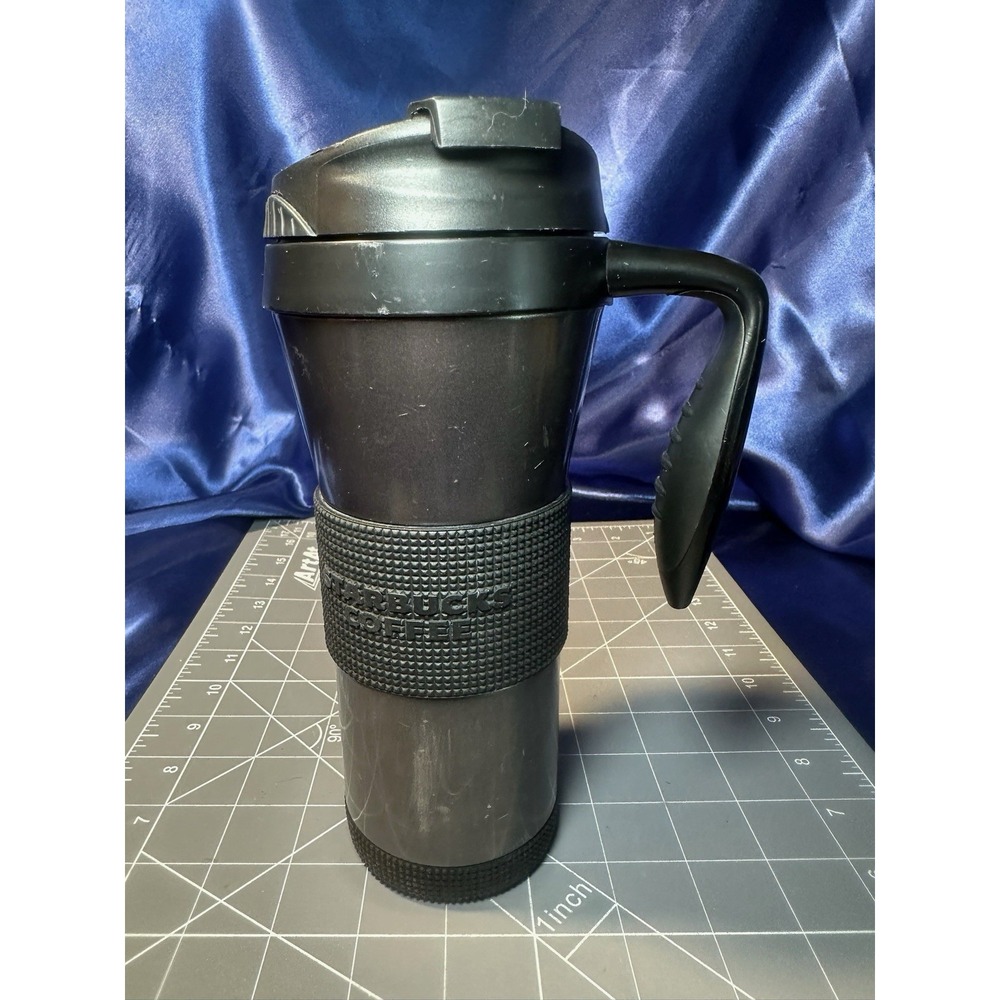 Vintage 2006 Starbucks Extreme Stainless Steel Mug Rubber Grip Tumbler W/Handle